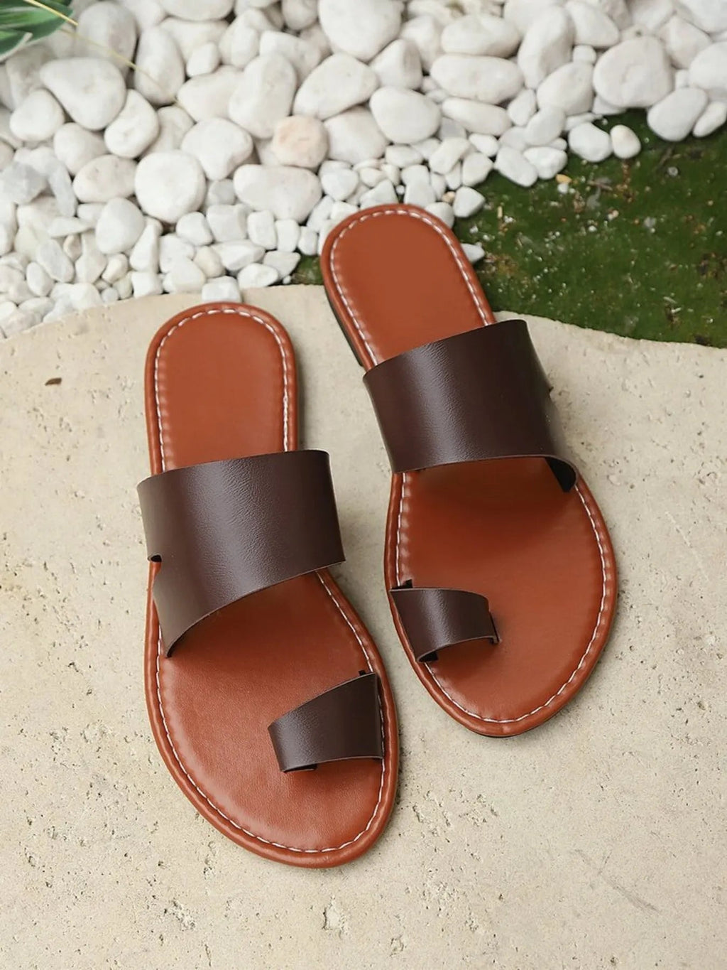 Toe Loop Flat Sandals - Plush Fashion Hub