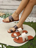 Toe Loop Flat Sandals - Plush Fashion Hub