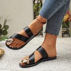 Toe Loop Flats Sandals - Plush Fashion Hub