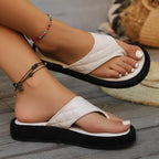 Toe Post Platform Sandals - Plush Fashion Hub