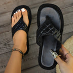 Toe Post Platform Sandals - Plush Fashion Hub
