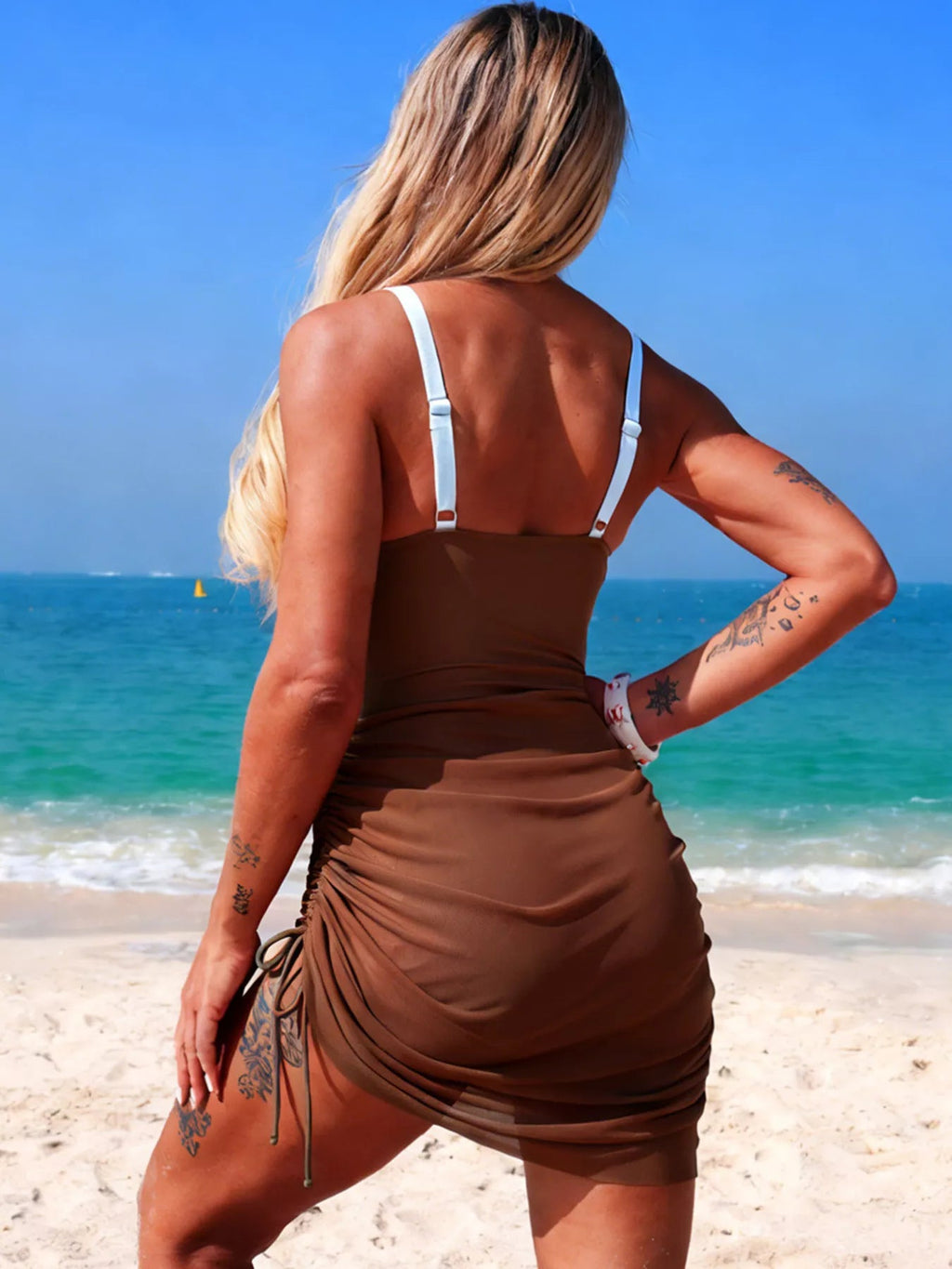 Women's Color Block Cutout One - Piece Swimsuit - Stylish Beachwear - Plush Fashion Hub