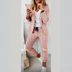 Women’s Plaid Two‑Piece Suit Set - Plush Fashion Hub