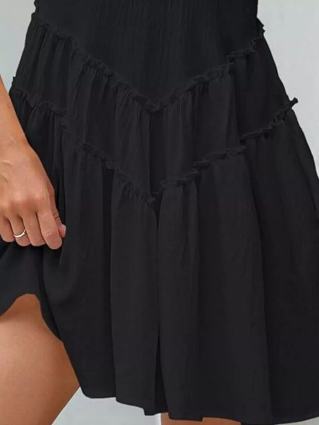 Women's Sleeveless Round Neck Mini Dress with Pockets - Plush Fashion Hub