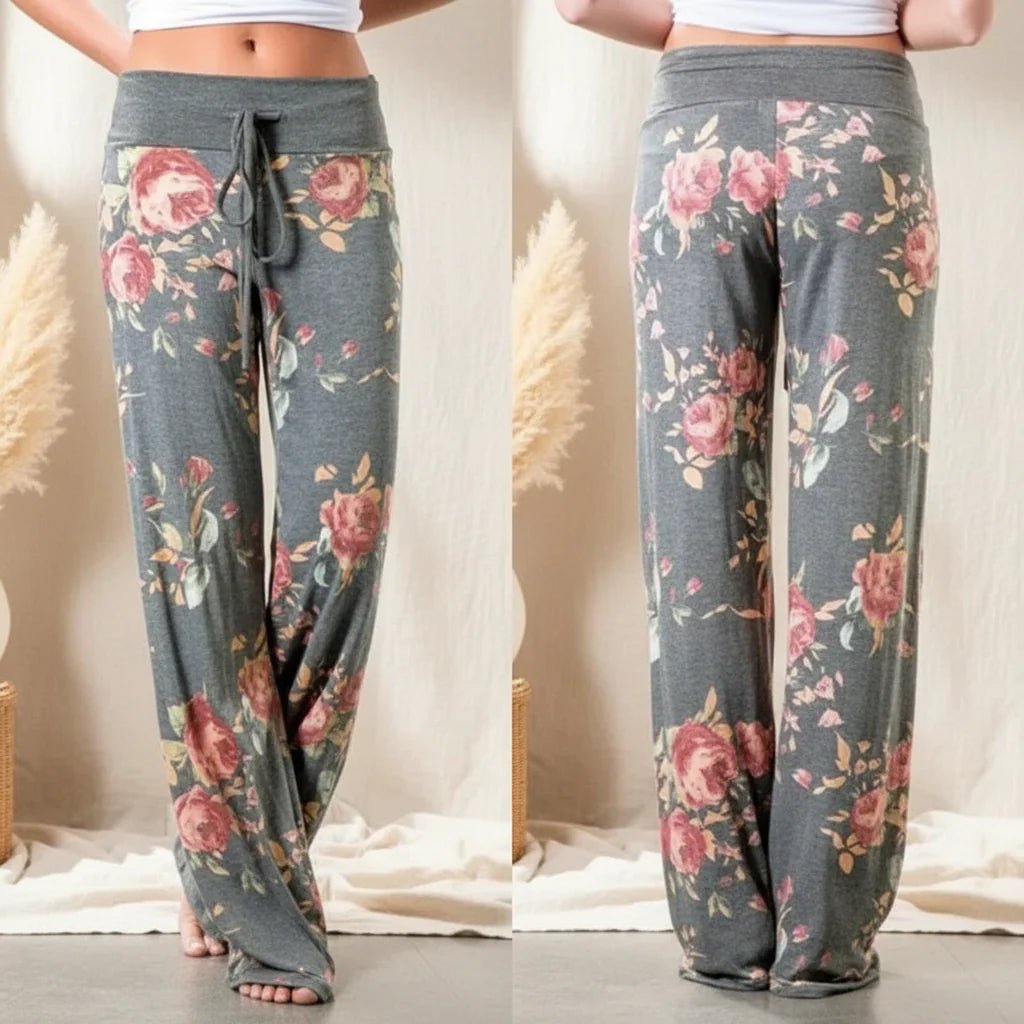 Women’s Wide Leg Yoga Pants – Casual Lounge Pajama Pants - Plush Fashion Hub